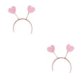 thumbnail image 1 of Minnieouse Cintas para el pelo Lentejuela elegante en forma de corazón con resorte Antideslizante Accesorios para peinados Diademas Concierto de cheque rosa 2Conjunto, 1 of 6