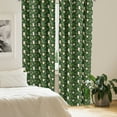 thumbnail image 3 of Ambesonne Forest 4-Panel Curtains, Houses Among Trees Nature, 56"x84", Apple Green and White, 3 of 4