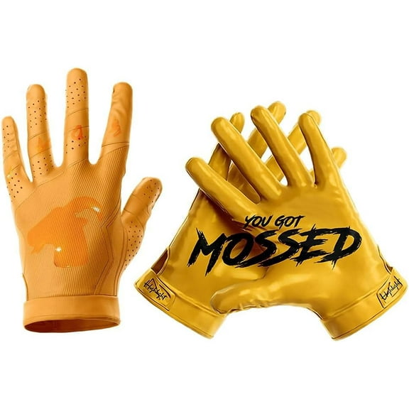 G.O.A.T. You Got Mossed - Ultra Grip Football Gloves - Superior Grip, Breathable Design, Perfect Fit for All Weather Conditions