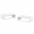 thumbnail image 7 of Furinno CLASSIC 15.7" Wide Stackable Monitor Stand Riser Set of 2 White, 7 of 7