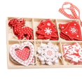 thumbnail image 3 of AMERTEER 24Pcs/Set Heart Elk Christmas Tree Bell Pendant Home Xmas Party Hanging Decor, 3 of 9