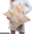 thumbnail image 5 of Ambesonne Purple Stripe Fabric by the Yard Upholstery, Paint Lines Abstract, 5 Yards, Dark Peach Pale Lilac, 5 of 5