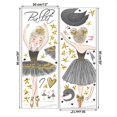 thumbnail image 2 of 1pc, Cute Ballerina Wall Sticker, Peel And Stick Removable Wall Decals, Lovely Ballerina Wall Decorations, Princess Wall Art Decor For Nursery Bedroom Living Room Dance Room Wallpaper Bedroom Accessor, 2 of 4