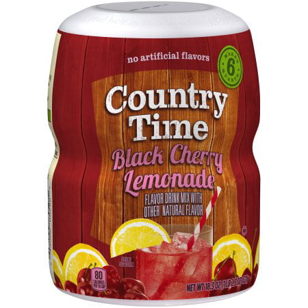 (6 Pack) Country Time Black Cherry Lemonade Drink Mix, 18.3 oz