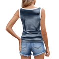 thumbnail image 2 of YUEVORA Striped Tank Tops for Women, Ribbed Color Block Slim Fit Tops for Women, Summer Casual Basic Tops, Soft Stretchy Daily Wear Sleeveless Tops, 2 of 7