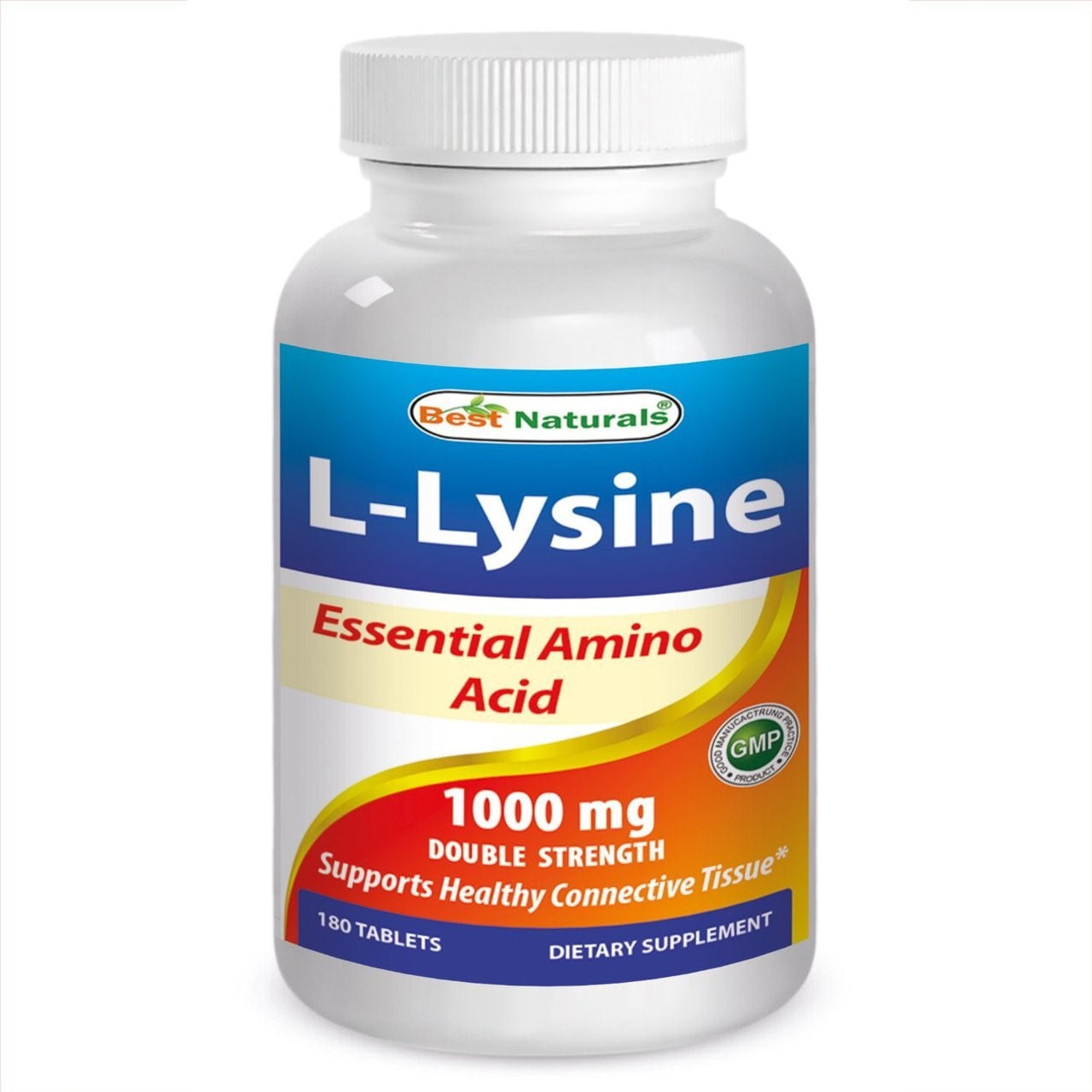 Best Naturals LLysine 1000mg, 180 Ct