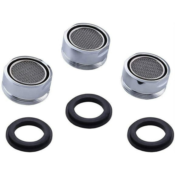 3 Pieces Faucet Filter Aerator Universal Water Saving Faucet Aerators For Kitchen Sink Faucet Gold Bathroom Faucet Silver (22Mm)