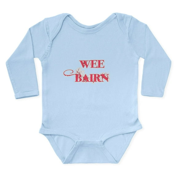 CafePress - Wee Bairn Pink Body Suit - Long Sleeve Cotton Baby Bodysuit