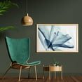 thumbnail image 2 of Flower Wall Art with Frame, Close Look to Flora Arrangement X-ray Effect Nature Image Art Print, Printed Fabric Poster for Bathroom Living Room, 35" x 23", Teal White, by Ambesonne, 2 of 2