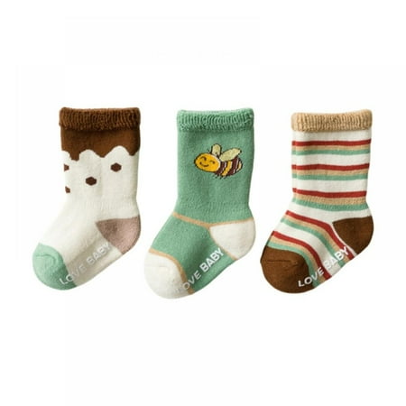 

3 Pack Baby Toddler Newborn Boy Girl Child Kids Cotton Cute Warm Thick Socks