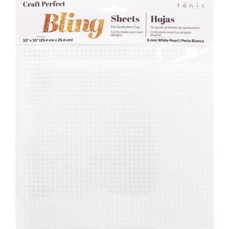 Craft Perfect Pearl Sticker Sheet 10"X10" 6MM-White