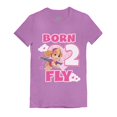 thumbnail image 1 of Tstars Girls Toddler 2nd Birthday Gift Birthday Gift for 2 Year Old Paw Patrol Skye Born 2 Fly Birthday Shirts for Girl Birthday Party Graphic Tee Infant B Day Girls Fitted T Shirt, 1 of 6