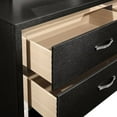 thumbnail image 4 of New Classic Furniture Huxley 6-Drawer Solid Wood Dresser in Black, 4 of 8