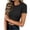 Black -TOPS, variant on Ribbed Knit Round Neck Crop Top for Women Casual Short Sleeve Slim Fit T-Shirt Trendy Solid Yoga TopsBrownM