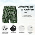thumbnail image 5 of Haiem Green Snakeskin Men'S Quick-Dry Swim Trunks: Comfortable Beach Shorts With Mesh Lining And Pockets - Ideal For Swimming And Sunbathing Small, 5 of 9