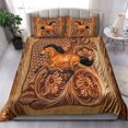 thumbnail image 2 of Wooden Pattern Print Horse Bed Set 0523, 2 of 3