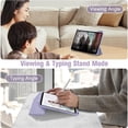 thumbnail image 4 of Hybrid Case for iPad Air 11 inch M4/M3/M2 (2026/2025/2024), Auto Wake/Sleep, Flip Stand Folio Cover w Pencil Holder, 4 of 8