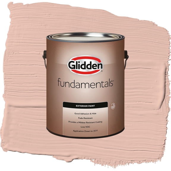Glidden Fundamentals Adorable / Orange, Satin Exterior Paint, 1 Gallon