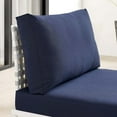 thumbnail image 6 of Modway Harmony Fabric Basket Weave Patio Armless Chair in Taupe/Navy, 6 of 6
