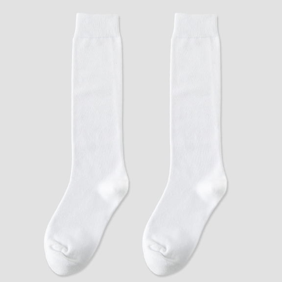 White Stockings Women's Winter Thickening Warm Medium Length Leg Socks Keep Warm Sock High The Knee Lightweight Cotton Socks