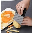 thumbnail image 4 of Coupe-légumes en Acier Inoxydable-Trancheuse à Ondulées -Gadget de Cuisine pour Frites, Pommes de Terre, Légume, Fruits et Gaufre, 4 of 5