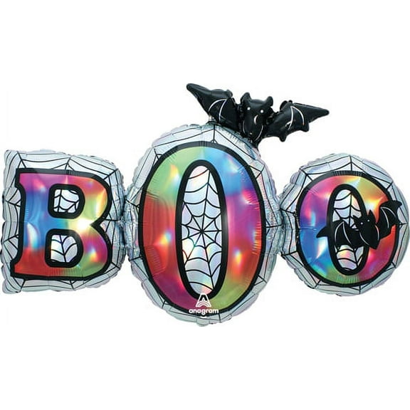 Halloween Boo Holographic 35" Balloon, 1ct