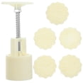 thumbnail image 1 of 1 Set of Moon Cake Press Mold Flower Pattern Baking Mold Dessert Moon Cake Mold With Stamp, 1 of 9