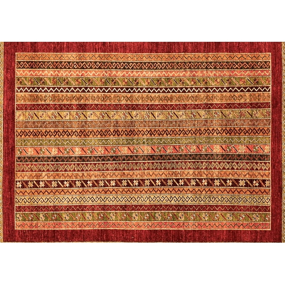 Ahgly Company Indoor Rectangle Southwestern Orange Country Area Rugs, 3' x 5'