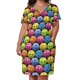 thumbnail image 2 of Vestido largo holgado con bolsillos para mujer traje de playa multicolor Pickleballs, 2 of 6