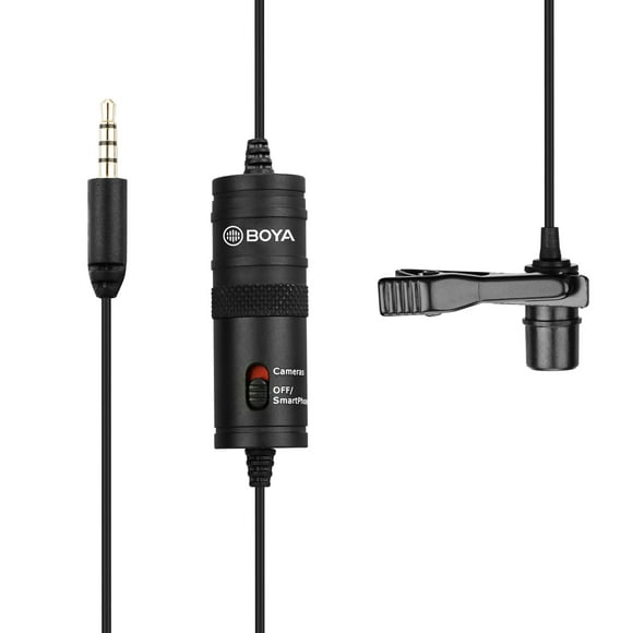 BOYA BY-M1 Microphone Lavalier Omnidirectionnel pour Canon Nikon Sony Caméscope Reflex Numérique Enregistreurs Audio 6 5S 5 4S 4