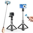thumbnail image 3 of 3-in-1 Extendable Selfie Stick Tripod with Bluetooth 4.0 Remote (39.4" Max Length) - 360° Rotatable Phone Holder, Lightweight Aluminum Alloy, Compatible with iOS/Android Smartphones (4.0-6.2 inches), 3 of 6