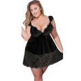 thumbnail image 1 of Plus Size Women Sexy Nightdress Lingerie Babydoll Sleepwear Lace Dress, 1 of 4