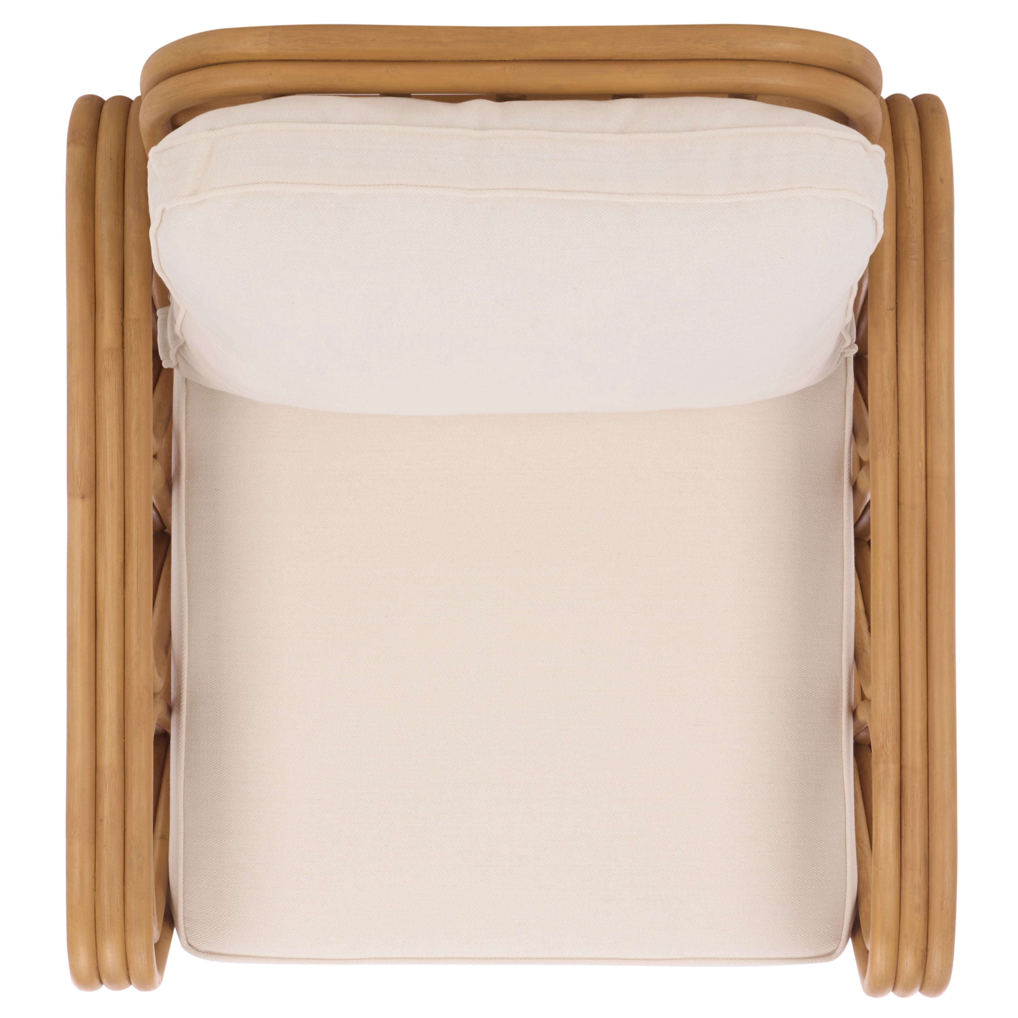 Safavieh Couture Malina Rattan Pole Modern Accent Chair, Natural/White