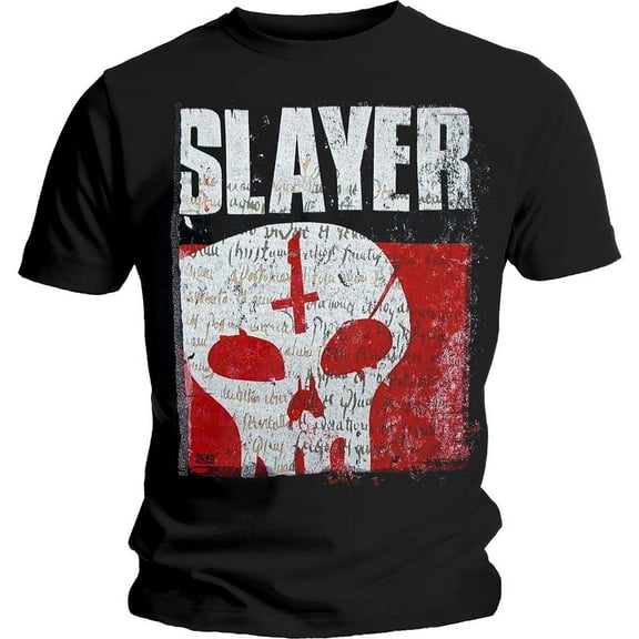 Men's Slayer Undisputed Attitude Skull T-shirt Small Black