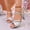 #24Silver, variant on Byworldtasic Chunky Heels for Women Wedding Fashion Sparkly Dressy Shoes Open Toe Ankle Strap Heeled Sandal for Prom Party
