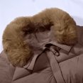 thumbnail image 4 of Bomber Jacket Women,Winter Padded Jacket With Removable Collar Down Padded Padded Jacket Thickened For Women, 4 of 5