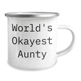 thumbnail image 2 of Funny Aunty Gifts, World's Okayest Aunty Camping Mug, Gifts from Friends for Aunty, Mother's Day Unique Gifts, 2 of 4
