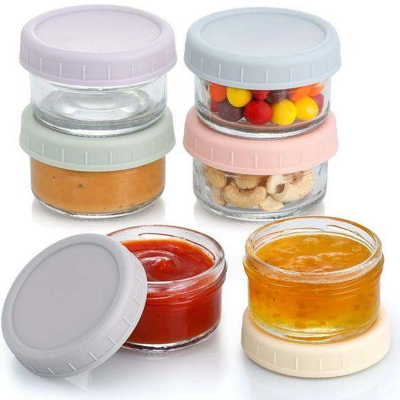Recipiente para aderezo para ensaladas VITEVER de vidrio de 80 ml, juego de 6