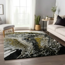 Addison Rugs Mayfield Washable Contemporary Abstract Midnight Rectangle Rug, 5' x 7'6"