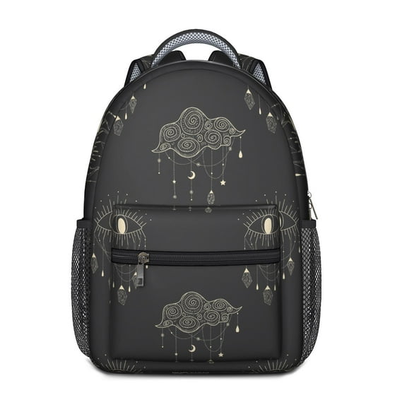 Mystical Sun & Moon School Bag - Lightweight & Waterproof with Spinal Support Design