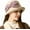 Beige/Purple, variant on Women Vintage Felt Bucket Fashion Bowknot Cloche Bowler Hats Winter Fall Fedora Caps Wedding Party