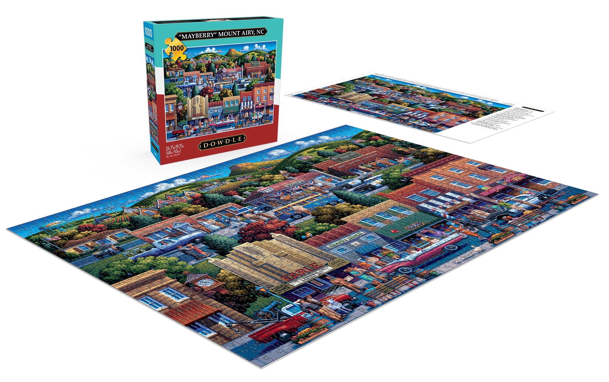 Buffalo Games 1000-Piece Mount Airy, NC Mayberry Interlocking Jigsaw Puzzle for Adults Ages 14+