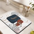 thumbnail image 4 of Washable Rubber Boho Style Vintage Floral Dish Drying Mats for Kitchen Counter Home Large Coffee Bar Pad Accessories and Decor for Utensils Stemware 18''x24'', 4 of 6