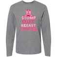 thumbnail image 3 of Inktastic Stomp Out Breast Cancer with Pink Cowgirl Boots Long Sleeve T-Shirt, 3 of 5