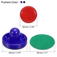 thumbnail image 2 of 96mm Air Hockey Pushers 2 Colors with Pads and 4Pcs Air Hockey Pucks, Handles Paddles Replacement Accessory, 2 of 6