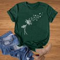 thumbnail image 5 of TSADFHJI Hauts pour Femmes Blouses Habillées Mode Décontractée Impression de Mots Chemises Col Rond Manches Courtes Tee Tops Tunique Blouse m Vert, 5 of 5
