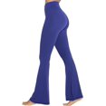 thumbnail image 1 of Womens Flare Leggings with Tummy Control Crossover Waist and Wide Leg, 1 of 6