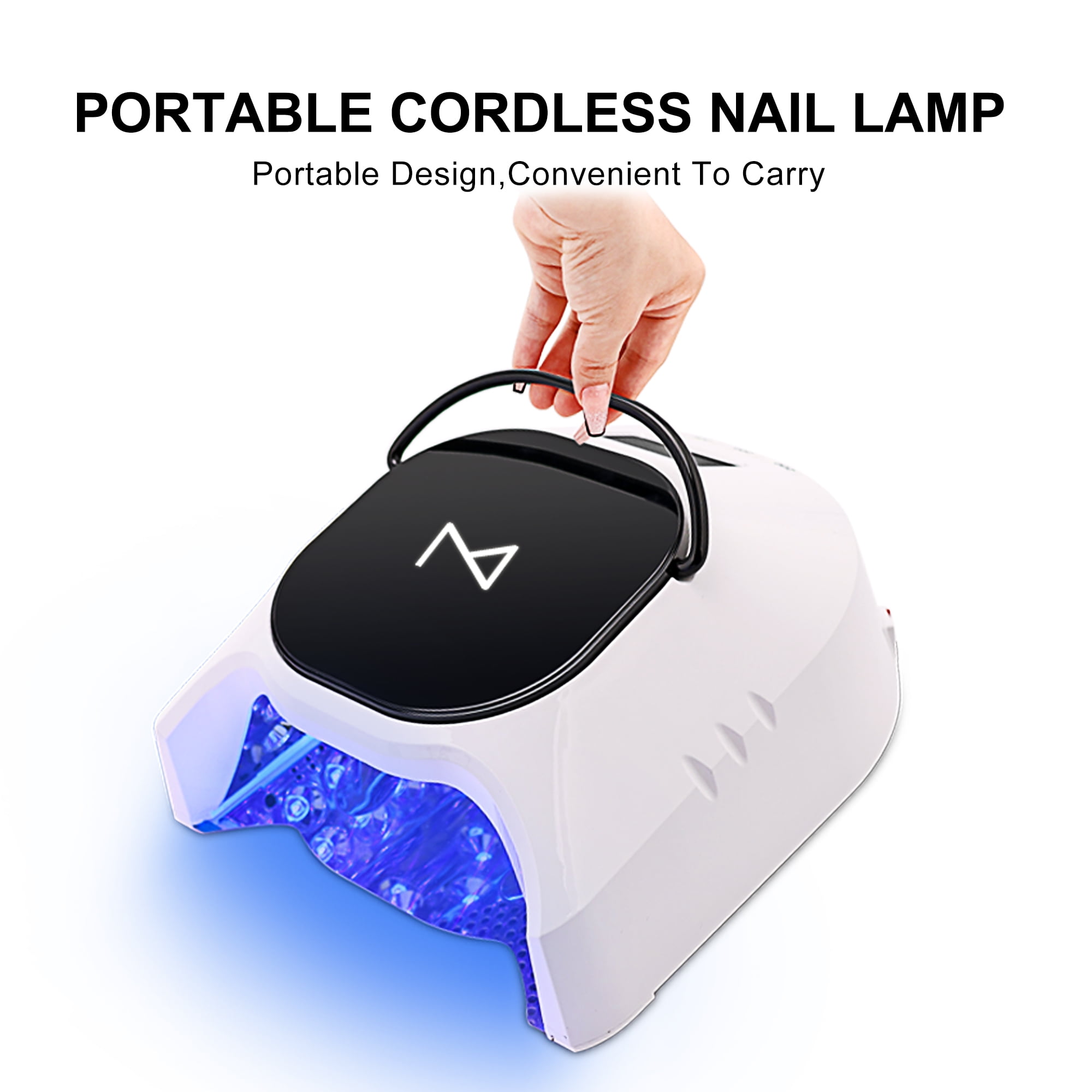 M Professional Hybrid 86W Wireless Rechargeable UV LED Nail Curing Lamp Cordless Nail Dryer For Gel Nails, Manicure, Pedicure