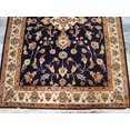 thumbnail image 4 of AHMEDANI Mid Night Blue Hot Ivory Touch Medallion Rectangle Area Rug Hand Knotted Wool Silk Carpet (6 X 4)', 4 of 7