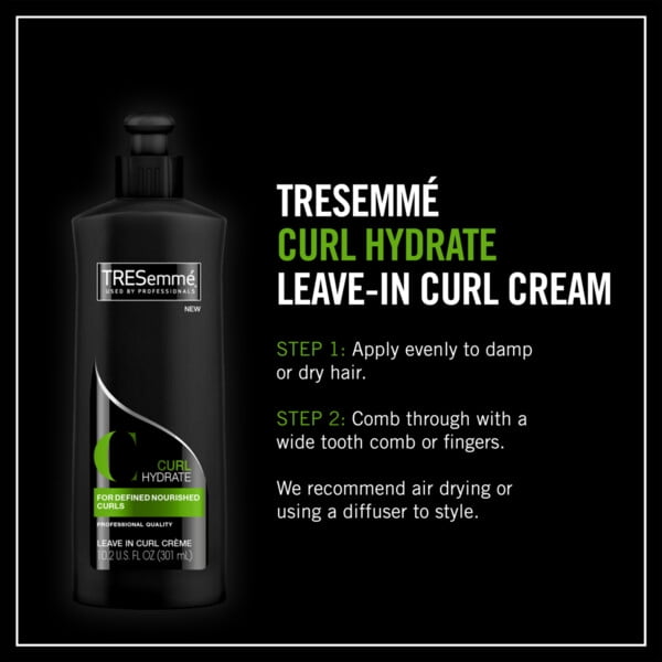 Tresemme Detangling Frizz Control Leave-In Curl Styling Cream with Coconut oil, 10.2 fl oz